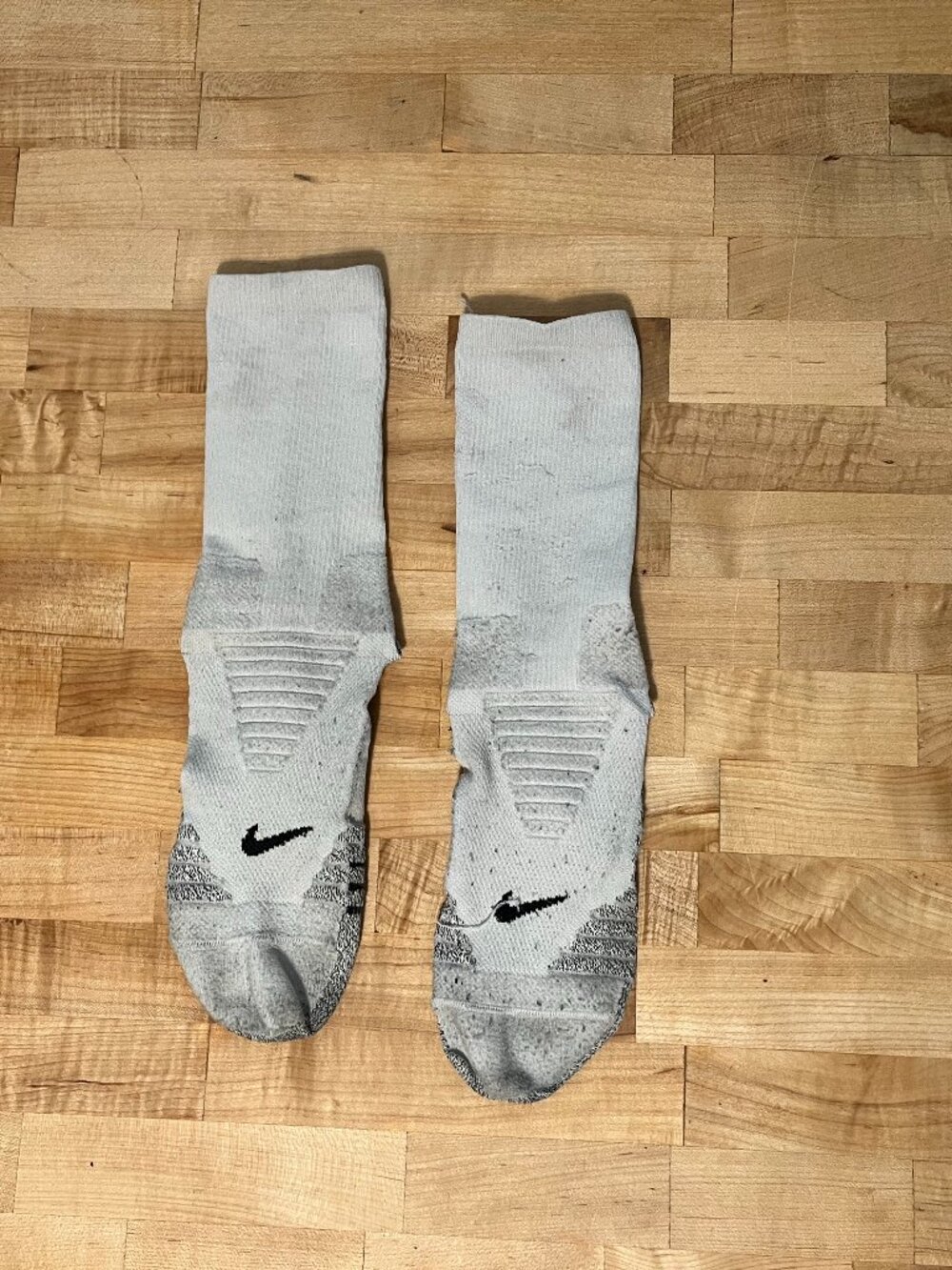 Men's Large 8-12 Nike Elite Grip Football Dri Fit Crew Socks White